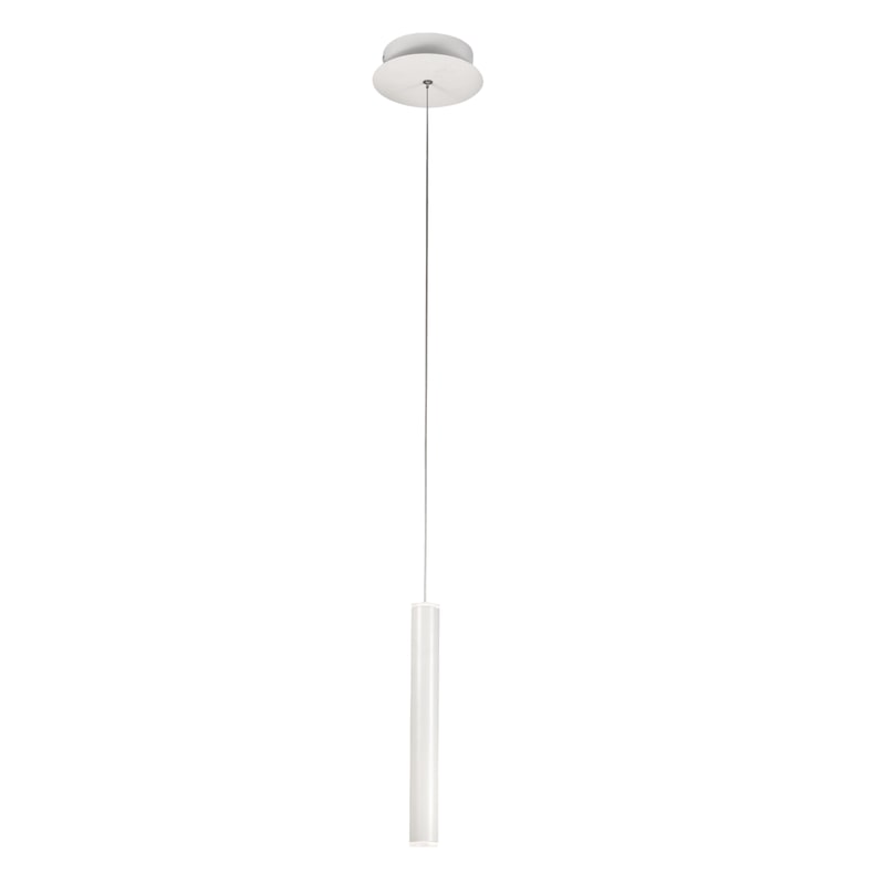 Luminária pendente simples Prado na cor branca da Fabas Luce - LED regulável de 6,5 W, design moderno