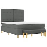 thumbnail of vidaXL Boxspringbett mit Kopfteil Dunkelgrau 200 x 160 cm Stoff