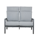 thumbnail of Sofá de jardim, almofada incluída, Alumínio, Preto, 82x105x125 cm