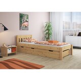 thumbnail of Massivholzbett Kiefer natur 100x200 Einzelbett Futonbett Bettrahmen Rollrost 60.38-10