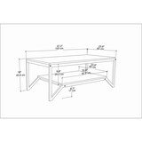 thumbnail of Skye Decor, Flora- Flora CNF, Weiß, Couchtische, 45,8x120x60 cm, 100% Melaminbeschichtete Partikelplatte