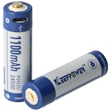thumbnail of Keeppower Li-ion Akku 14500 mit 1100mAh 3,7V, 50,3x14,2mm, mit Mirco-USB Lademöglichkeit