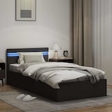 thumbnail of vidaXL Bedframe met opslag hydraulisch LED kunstleer zwart 90x200 cm