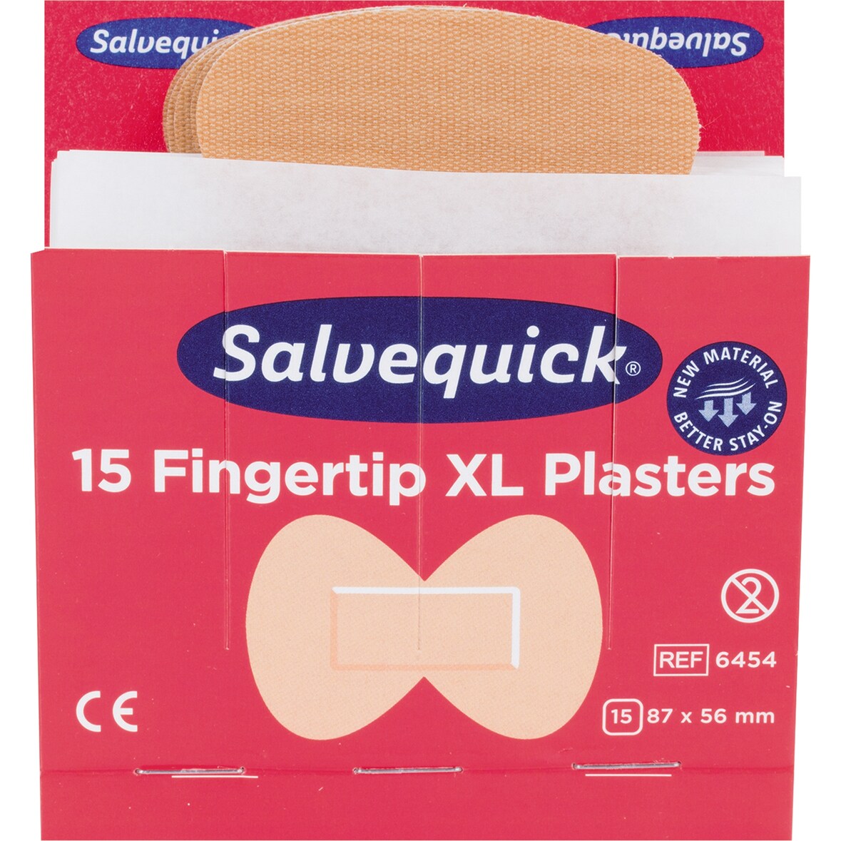 Salvequick Pflaster 6454 Fingerspitzen Textil 15 St./Pack.
