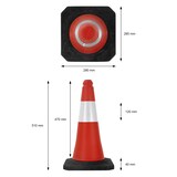 thumbnail of ECD Germany 6 x Verkehrskegel 51 cm Rot-Weiß mit Fuß Reflektierend Warnkegel Leitkegel Verkehrshütchen Markierungskegel