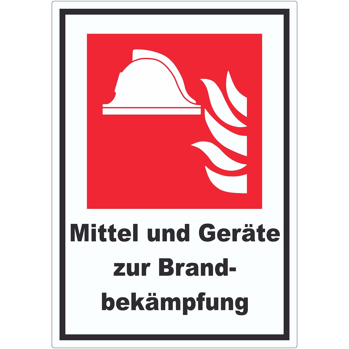 Mittel und Geräte zur Brandbekämpfung Aufkleber A3 (297x420mm)