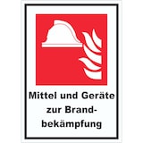 thumbnail of Mittel und Geräte zur Brandbekämpfung Aufkleber A3 (297x420mm)