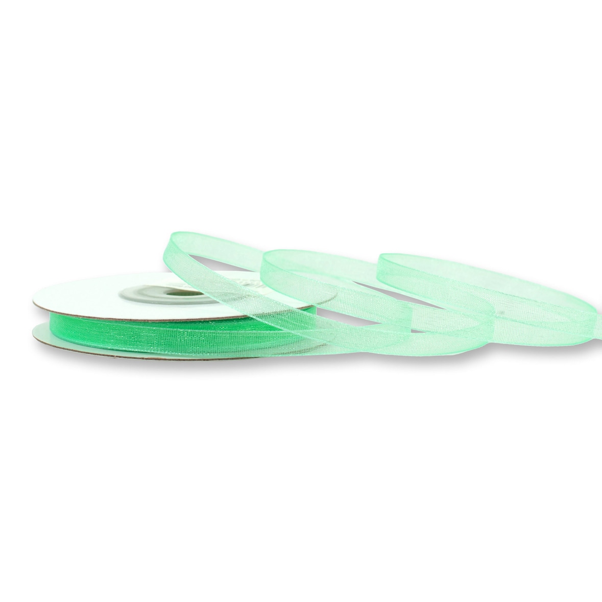 6mm Organzaband 25m Chiffonband Schleifenband Geschenkband Stoffband Schmal Mint