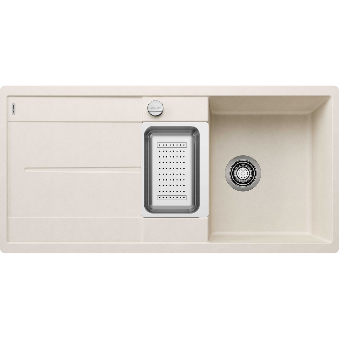 BLANCO METRA 6 S-F Einbauspüle SILGRANIT softweiß ab 60 cm Excenter