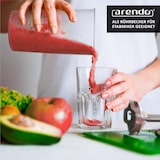 thumbnail of Arendo Messbecher mit Deckel, 600 ml, 20 Unzen, Klarsichtbecher aus Kunststoff, ideal für Handmixer, Stabmixer, Handrührer