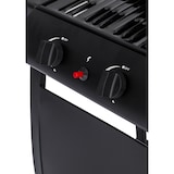 thumbnail of aro 3-branders gasbarbecue, grilloppervlak 33 x 55 cm, verrijdbaar, werkblad, staal, zwart