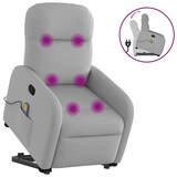 thumbnail of vidaXL Massagesessel mit Aufstehhilfe Wolkengrau Stoff
