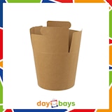 thumbnail of DayBays 2000 Stk. Dönerbox 16 OZ 500 ml Papier+PE-beschichtet Rund unbedruckt Kraft Design Braun