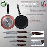 thumbnail of Renberg - Conjunto de 3 panelas + conjunto de 4 facas, coleção Paradise