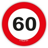 thumbnail of XL Konfetti Verkehrsschild 60. Geburtstag