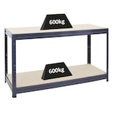 thumbnail of PROREGAL Etabli DINO réglable en hauteur, HxLxP 90x160x60cm, Capacité de charge 600kg, Gris, Etabli d’Atelier, Table de Travail & Bricolage