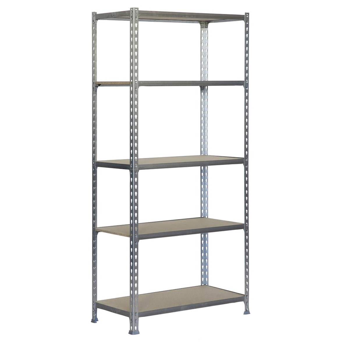 PROREGAL Schwerlastregal MULI | HxBxT 180x90x30cm | 5 Fachböden | Fachlast 150kg | Verzinkt | Lagerregal Kellerregal Werkstattregal Metallregal