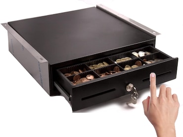 Touch-Kassenlade iQCash350TU 35x40x10cm mit Untertischhalterung, Kassenschublade Geldlade Geldschublade