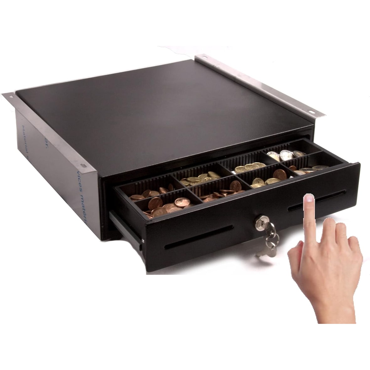 Touch-Kassenlade iQCash350TU 35x40x10cm mit Untertischhalterung, Kassenschublade Geldlade Geldschublade