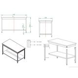 thumbnail of Tavolo lavoro in acciaio inox con ripiano 140x70x85 cm