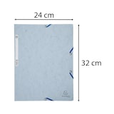 thumbnail of Exacompta  Cod. 55531E - Cartella 3 lembi con elastici in cartoncino lustré 400 g/mq - 24x32cm grigio chiaro - Confezione da  25 pz.