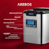 thumbnail of Macchina per Cubetti di Ghiaccio Acciaio Inossidabile 2,2L LCD 12 kg/24h