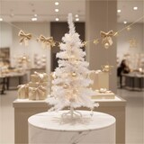 thumbnail of Weißer Weihnachtsbaum 90 cm künstlicher Tannenbaum 100 Spitzen