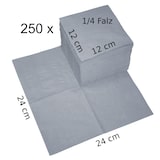 thumbnail of 250 Cocktail-Servietten 2-lagig ca. 24x24cm weiß