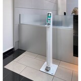 thumbnail of Durable 589502 Desinfektionsspender Bodenständer mit Fußpedal, inkl. Tropfschale, flexible Anpassung an Flaschengrößen bis 500 ml, weiß