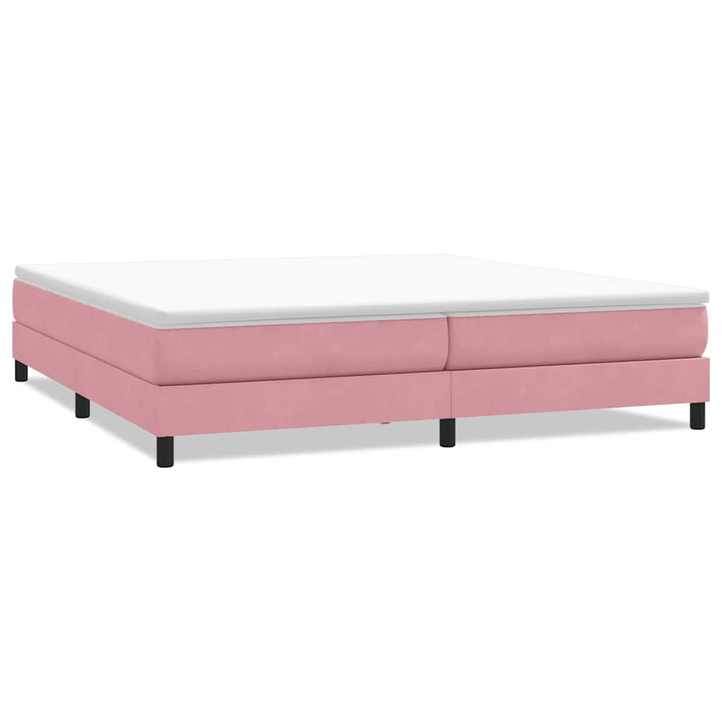 vidaXL Boxspringbett ohne Matratze Rosa 200x220 cm Samt