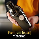 thumbnail of Bar Dedicated 16-delige cocktail shaker set (Zwart) – RVS met houten standaard & receptenboekje