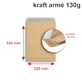 thumbnail of Lot de 250 Enveloppes kraft ARME 130g à soufflets C4