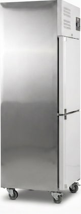 thumbnail of Romux® Kühlschrank mit 2 Türen 74 cm mit Umluftkühlung | Gastro Kühlschrank aus Edelstahl mit 650 L Kapazität - 3 Einlegeböden und 550 W