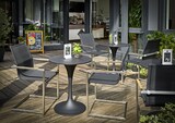 thumbnail of METRO Professional Silla, acero inoxidable/ textileno/ madera, 56 x 56 x 89.6 cm, con reposabrazos, apilable, negra