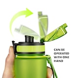 thumbnail of Lyseren Kindertrinkflasche 600 ml Trinkskala auslaufsicher Fruchtfilter Limettengrün