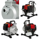thumbnail of EBERTH 2 pk waterpomp met 12.000 l/u en 17,5 m opvoerhoogte, 1 inch aansluiting, tuinpomp vuilwaterpomp met 2-takt motor en 7 m opvoerhoogte