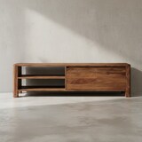 thumbnail of Lowboard BOHA Massivholz Sheesham Kommode 140 cm TV-Board Ablage-Fächer Landhaus-Stil Unterschrank 40 cm