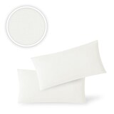 thumbnail of Kissenhülle Kissenbezug Doppelpack mit Reißverschluss hochwertige Jersey Qualität Weiss 40 x 80 cm