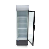 thumbnail of Maxima - 9404020 Refrigerador de bebidas 360L, 1 puerta de vidrio con cerradura, LED, 4 estantes de acero inox ajustables, blanco, 60.5x57.8x198 cm