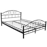 thumbnail of vidaXL Bett mit Matratze Schwarz Metall 180×200 cm
