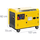 thumbnail of MSW Notstromaggregat Diesel - 7220 / 8500 W - 30 L - 230/400 V - mobil - AVR - Euro 5