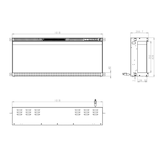 thumbnail of Elektrischer Wandkamin, 3-seitiger Einbaukamin, BOSTON100 L101,6 x T20 x H44