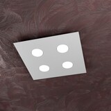 thumbnail of Lámpara de techo cuadrada Toplight Area de 4 luces con casquillo GX53, estructura gris, diseño moderno 40x40x3cm