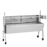 thumbnail of Sauenland Pro Spanferkelgrill Drehspieß 13W 4 Rollen Edelstahl Silber-Metallic