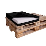 thumbnail of TexDeko Halbes Palettenkissen 60x80x12cm Loungekissen Wasser-& schmutzabweisend, abnehmbarer Bezug mit Reißverschluss, waschbar (Schwarz)