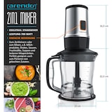 thumbnail of Arendo Standmixer 700 W, Edelstahl Mixer & Zerkleinerer 1,2L 2IN1 inkl. 2x Mixbehälter je 0,57L