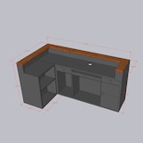 thumbnail of 【TWWW200cm】Maßanfertigung Bartisch Bar Theke Kasse Tresen Eisenkunst Rezeption Empfangstheke L200*B50*H100cm