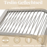 thumbnail of Merax tuinlounge, 2-zitsbank met kussens en touwvlechtwerk, outdoor, beige