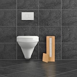 thumbnail of Relaxdays Toilettenpapier Aufbewahrung Bambus, für 4 Rollen, Toilettenpapierbehälter stehend, HBT 42x13,5x13,5 cm, natur