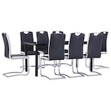 thumbnail of vidaXL 9-tlg. Essgruppe Kunstleder Schwarz